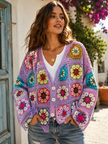 Lila Boho Patchwork Jacket