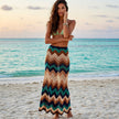 Sahara Waves Crochet Maxi Skirt
