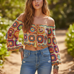 Autumn Short Granny Square Crochet Jumper
