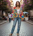 Flower Patchwork Crochet Cardigan