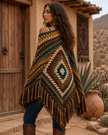 Boho Compass Poncho