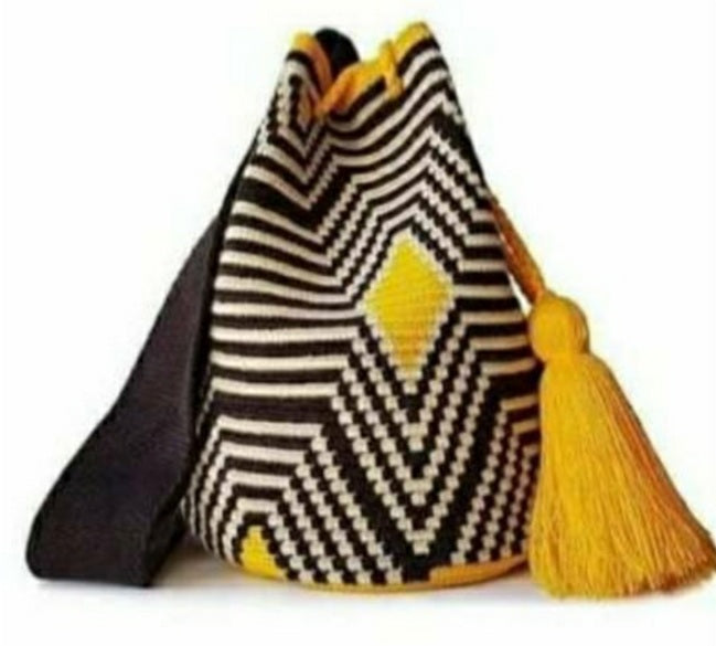 Tapestry long Handle Bucket Bag