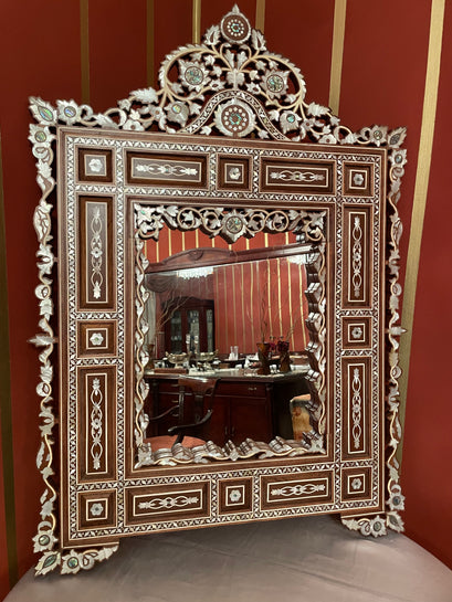 luxury Mother Of Pearl Inlaid Mirror Frame