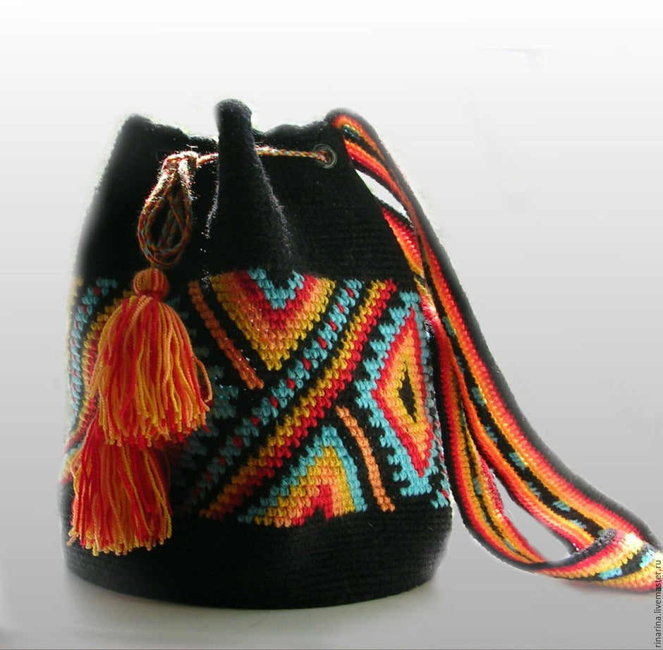 Tapestry long Handle Bucket Bag