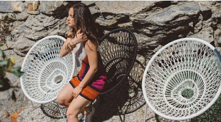 Mesh Tricolour Crochet Dress