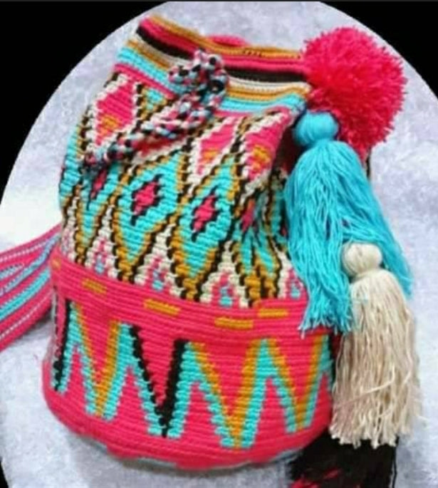 Tapestry long Handle Bucket Bag