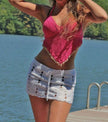 Coliumo Drawstring Mini Skirt