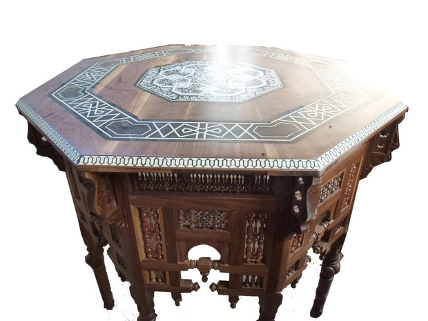 High precision luxury handmade Mother Of Pearl Inlaid Octagon Centre Table