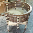 Arabesque Latticework Arm Chair with mother of pearl inlay