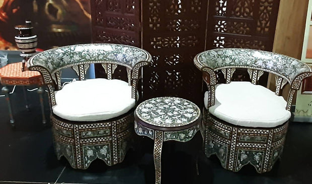 Luxury Living Set with Mother of Pearl Inlay