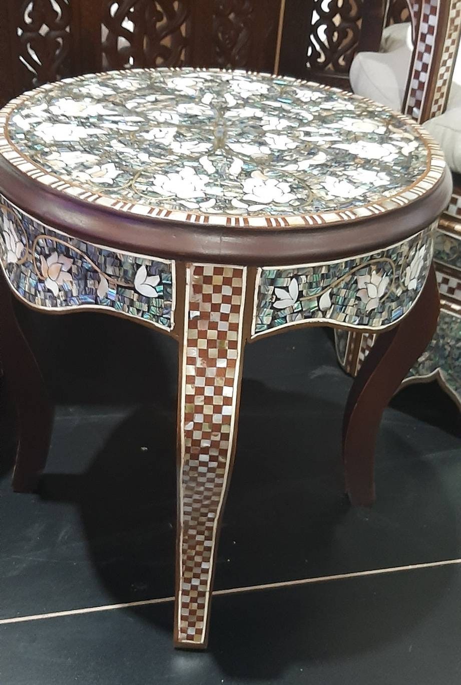 Luxury Living Set with Mother of Pearl Inlay