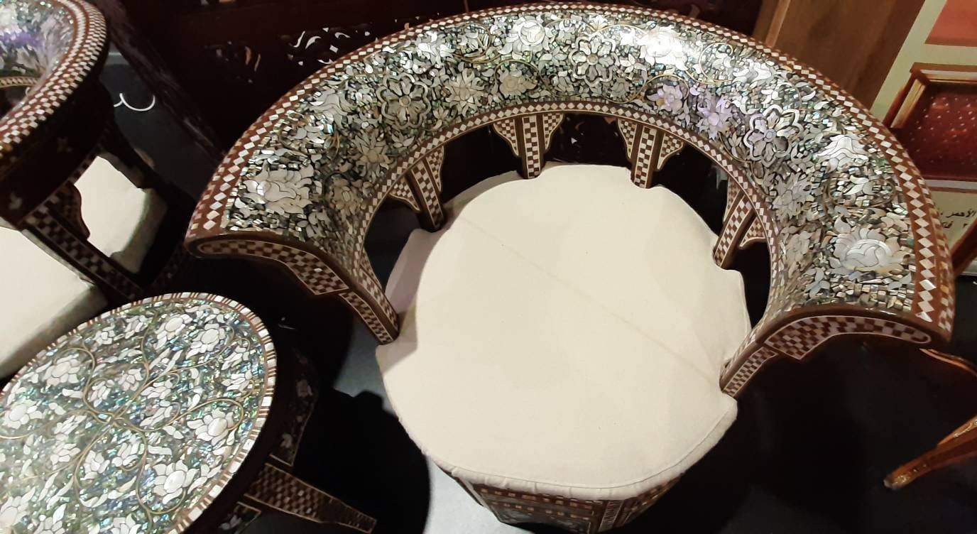 Luxury Living Set with Mother of Pearl Inlay