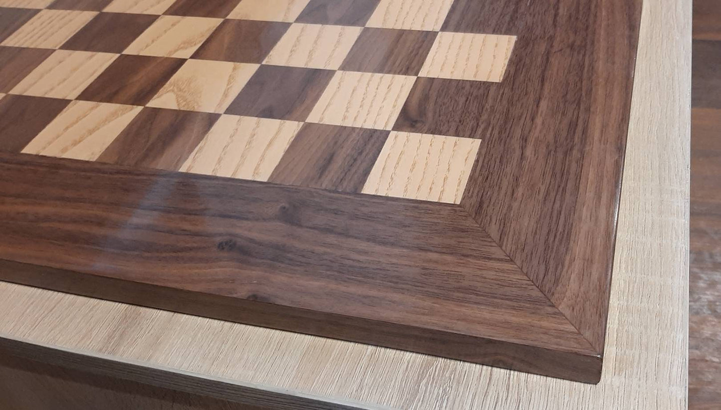 Deluxe Walnut/Mahogany Chessboard. Christmas Gift