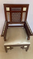 Arabesque Carved/OrnamentedLiving Set with Mother of Pearl Inlay