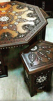 Arabesque Centre Table with 4 small Mobile Side Tables