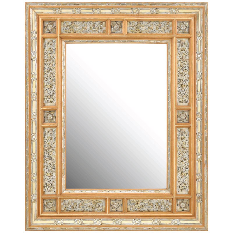 Memluk style wooden entrance Wall-mount mirror frame