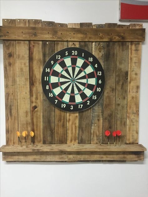 Rustic Flat Wooden Dartboard. Christmas Gift