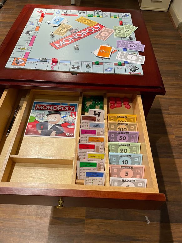 Multi-Game Table, Monopoly, Scrabble, Sequence, Chess, Checkers, Cluedo, Poker, Aggravation and Backgammon, Christmas Gift