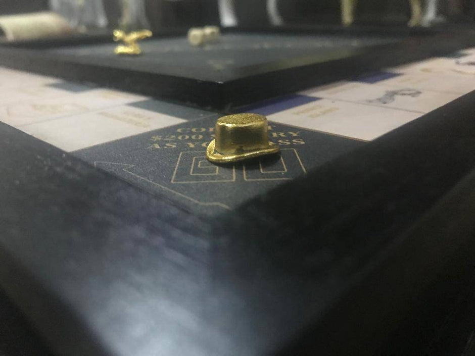 Golden Monopoly Tokens and Dice set