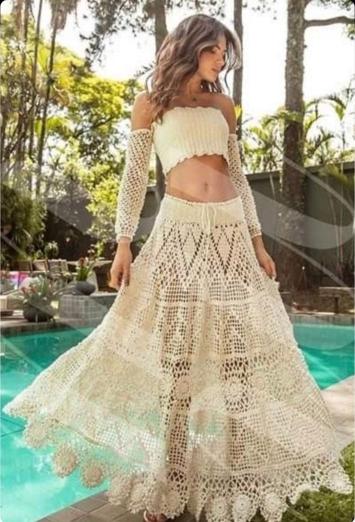 A-Line wide Maxi Skirt