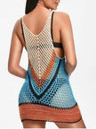 Mesh Tricolour Crochet Dress